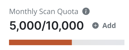 Monthly Scan Quota screenshot